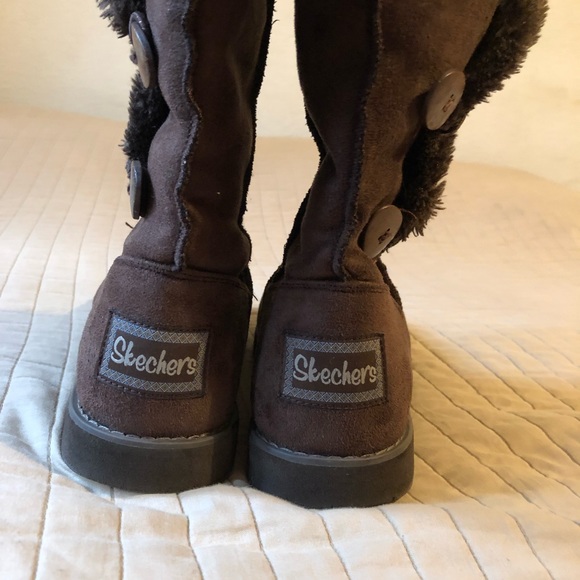Skechers brown fuzzy boots - Picture 3 of 6